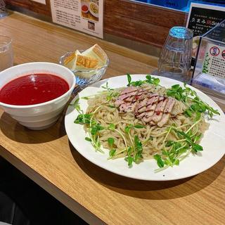 ビーツと甘海老のポタージュつけSoba 麺得盛400g(鶏Soba Toraや)