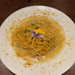 しらすとからすみの魚介パスタ