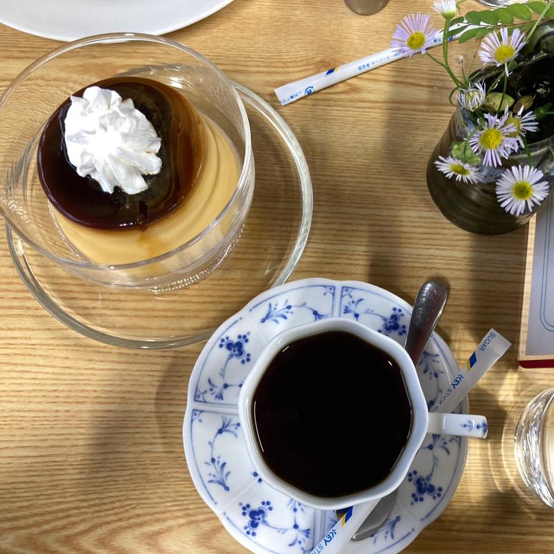プリン　コーヒーセット(Cafeいがらし (旧五十嵐商店）)