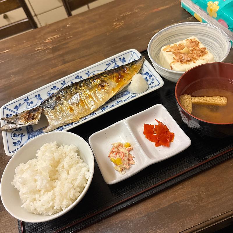 鯖の塩焼き定食(飲み食い処　向台　豪壱丸)