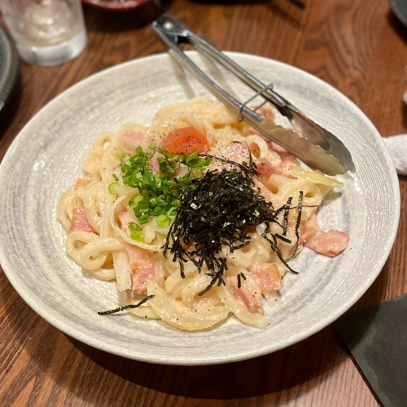 明太子うどん(居酒屋 写楽)