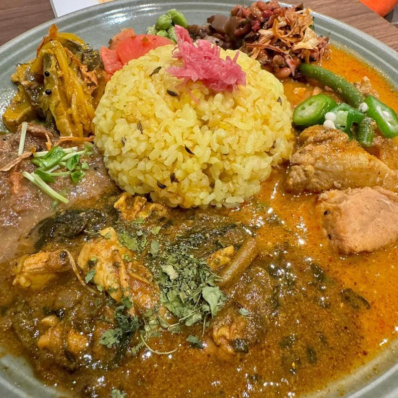 3種盛り 鰹のタタキのアチャール カリカリ納豆(胡粋)