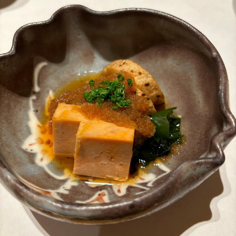 あん肝の煮凝り(個室会席 北大路 銀座本店)