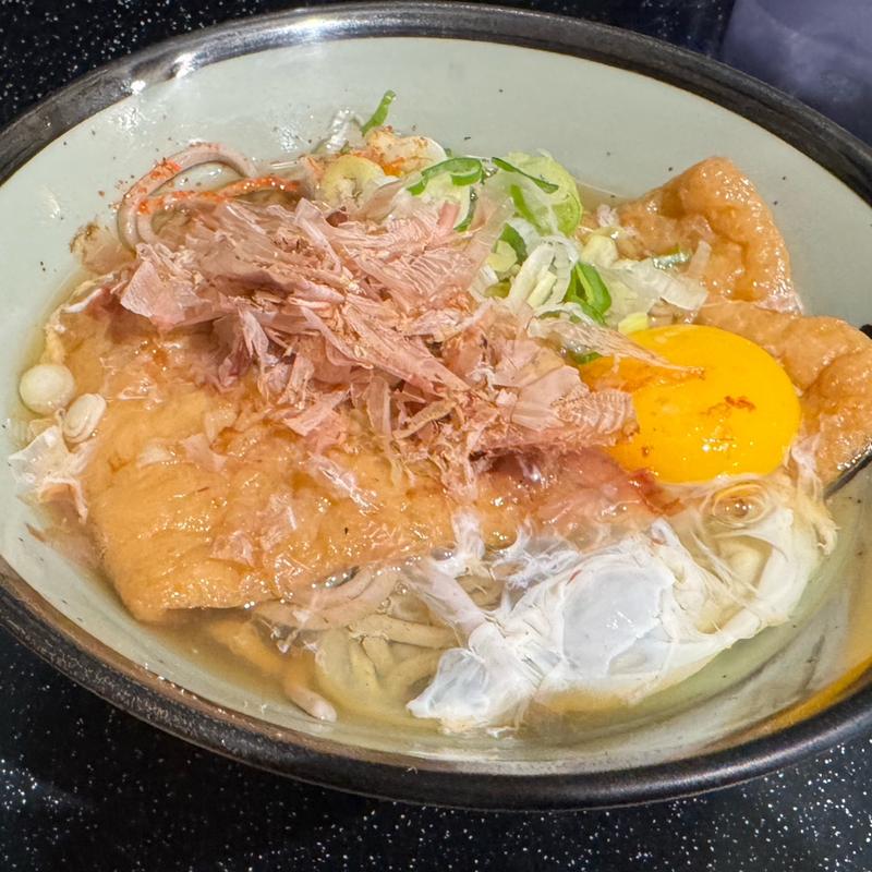 きつね月見そば(今庄そば 福井駅改札外店)