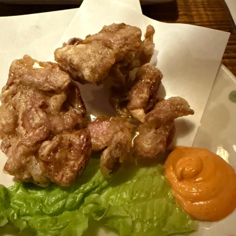 砂肝えんがわ唐揚げ(やきとり山長 稲田堤店)