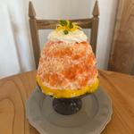 ピングレオレンジヨーグルト(かき氷専門店「Blue Apple～shaved ice Cafe～（ブルーアップルシェイヴドアイスカフェ）」)