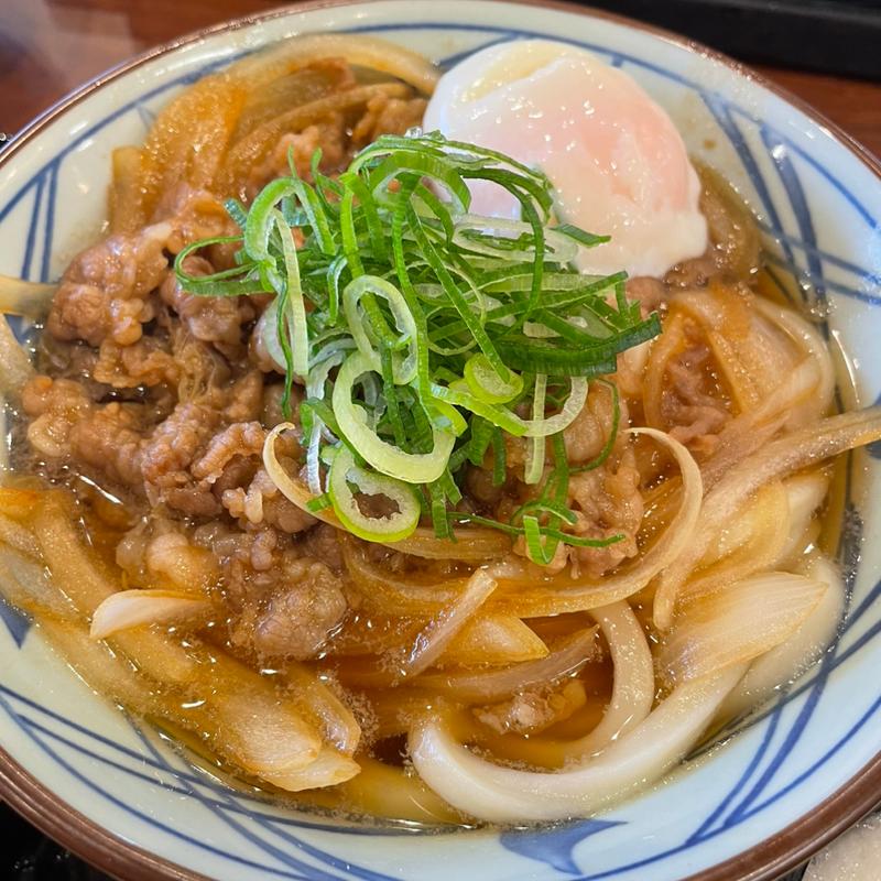 焼きたて肉うどん(丸亀製麺新座)