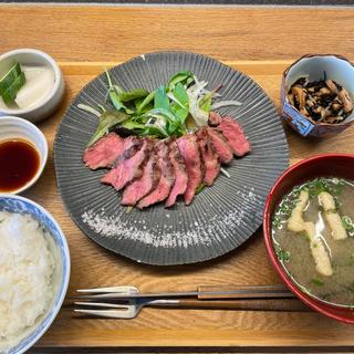 赤身牛肉 薪焼きステーキ御膳(炉端 紅焔（ROBATA COEN）)