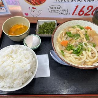 豚汁うどん卵かけ海苔ご飯セット(菩提寺パーキングエリア（下り線）スナックコーナー )