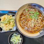 ほぼ海老だけのかきあげそば (温)(ゆで太郎 白石本通店)