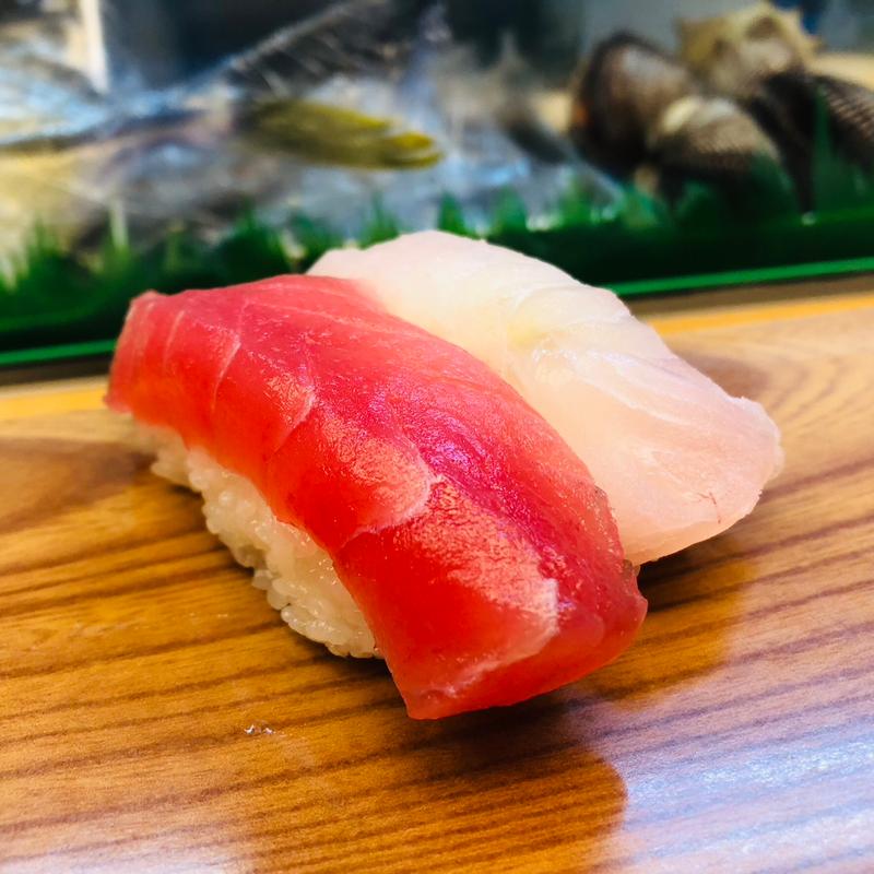 キハダマグロ、ヤイトハタ_寿司ランチ(亀八寿司 )