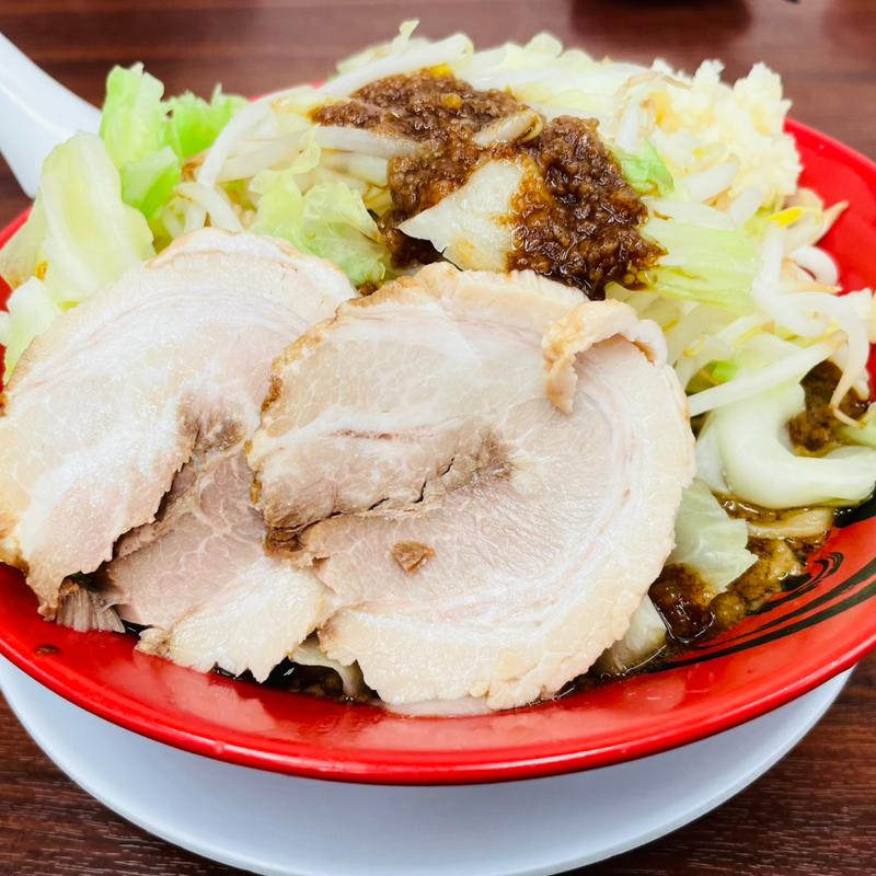 にんにく背脂漆黒醤油ラーメン(京都北白川ラーメン魁力屋 上郷店)