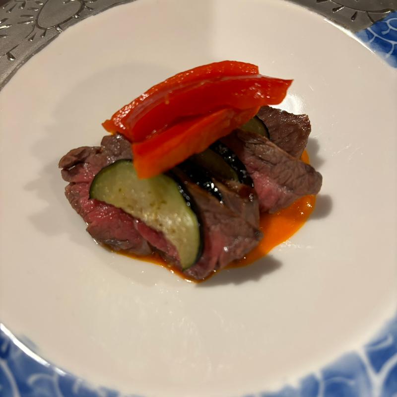 ブランド牛のステーキ(割烹 三長)