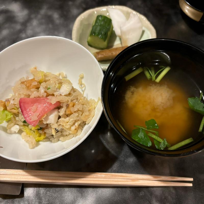 季節の炊き込みご飯(割烹 三長)