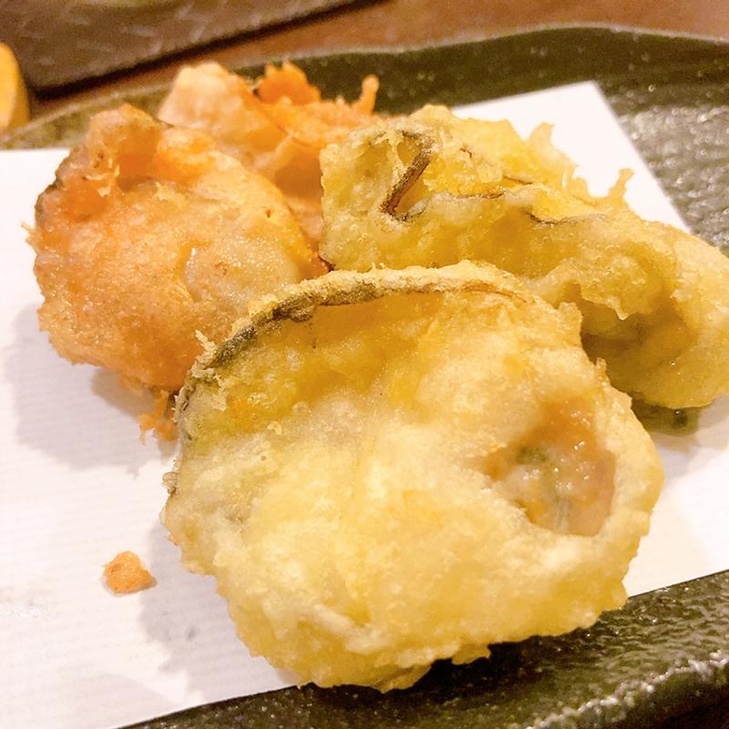 牡蠣の天ぷら(雑草庵　安芸 （ざっそうあん あき）)