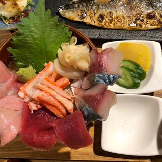 海鮮四色丼御膳(まぐろとさば。中目黒)