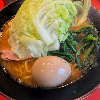 ラーメン中　キャベツ玉子海苔別皿(横浜ラーメン 斎藤家 根岸店)