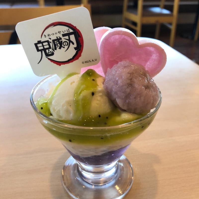 恋柱 甘露寺蜜璃の大好き恋色ミニパフェ(ジョイフル 羽生店)