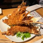 心○名物！！超特大エビフライ