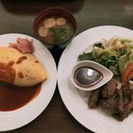 ステーキミニオムライスセット