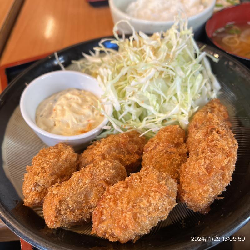 牡蠣フライ定食(ゆにおん食堂)