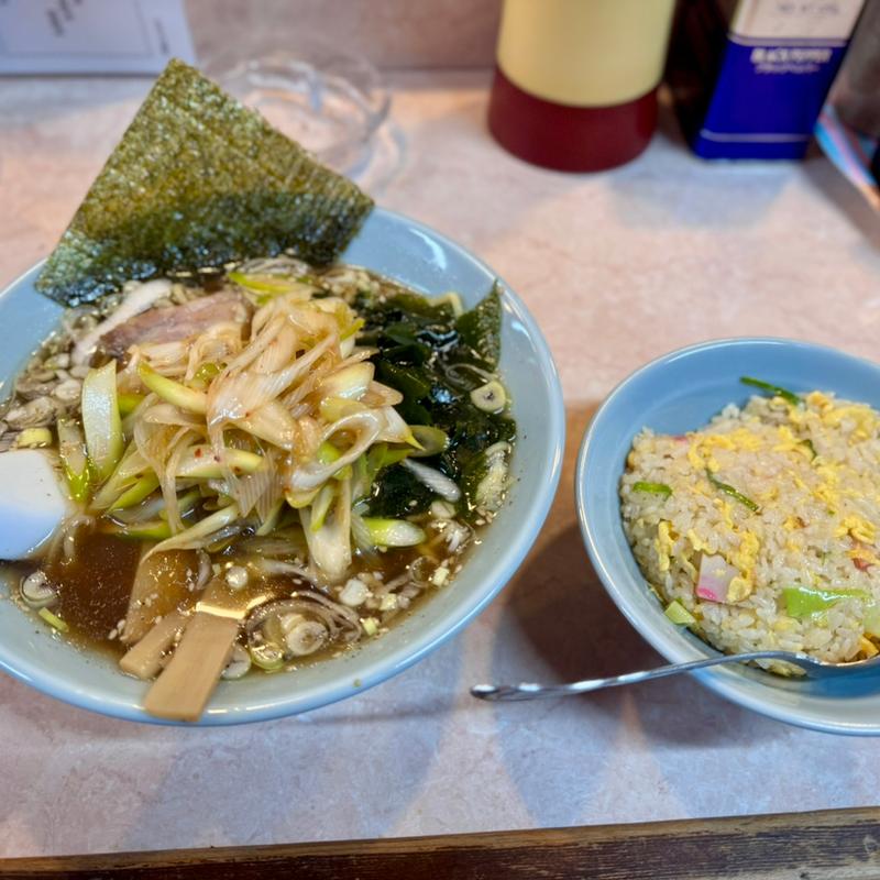 ネギラーメン 半チャーハンセット(ラーメン菱和)