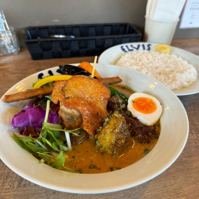 トリオチキンカレー＋やさい(スープカレー＆ダイニングエルビス)