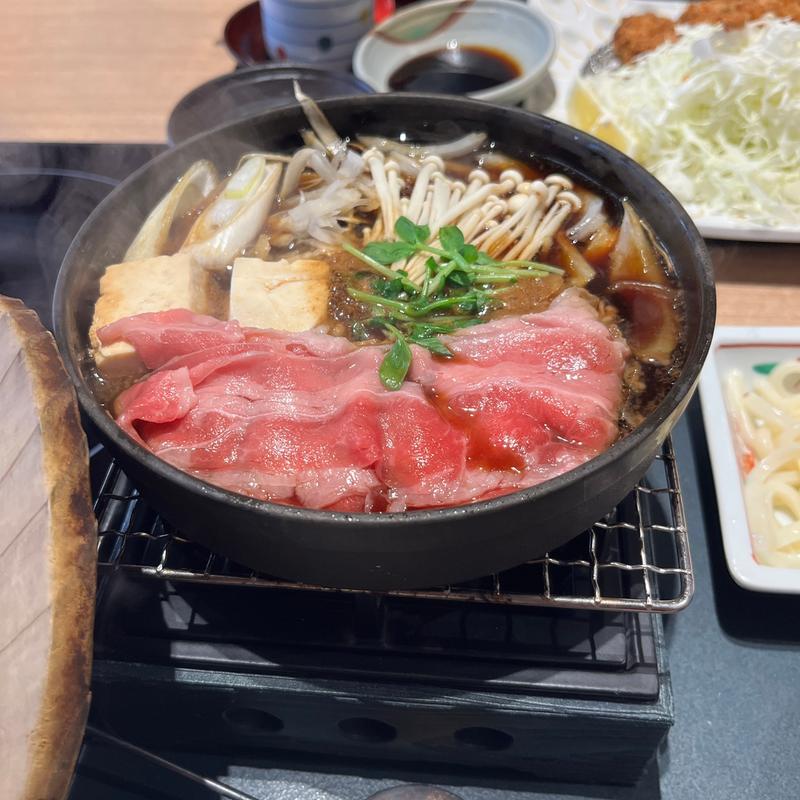 牛すき焼き定食(和食 しゃぶしゃぶ 鈴のれん 春日井店)