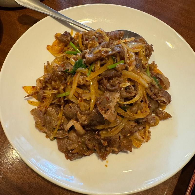 クミンと羊肉炒め(楽蜀坊)