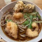 海老舞茸そば（温）