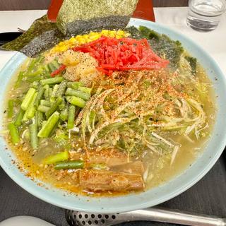 塩ネギラーメン＋ニンニクの芽＋BV7 (ラーメンショップ北川辺店)