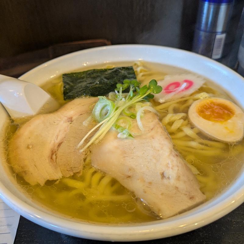 丸文ラーメン（太麺.大盛）(麺屋 ○文)