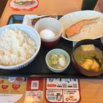 こだわり卵朝食　銀鮭追加