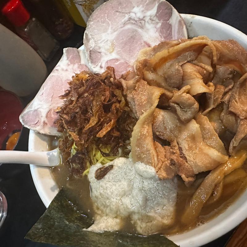 タラ白子15kg100SPラーメン大盛り、つけ玉(一条流がんこ総本家分家荒木町)