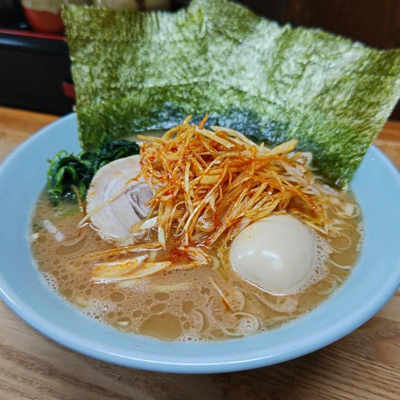 豚骨醤油＋辛口ネギ＋味付玉子(横浜ラーメン はま家)