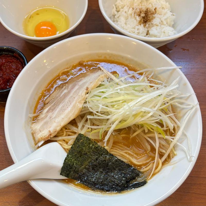 味噌ラーメン+ランチB（TKG）(中華そば 七麺鳥 )
