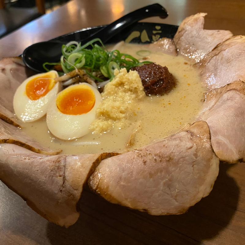博多豚骨HOT ジンジャー/バスター ラーメンスタジアム23周年祭 スペシャルラーメン(らーめん二男坊 キャナルシティ博多店)