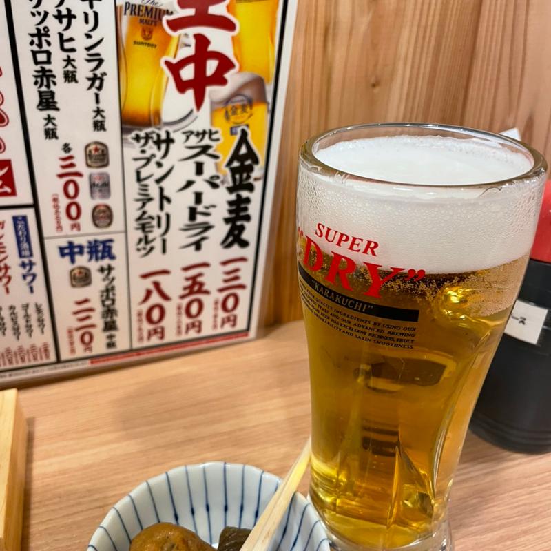 生ビールアサヒ(大衆酒場 京橋ホール 天満店)