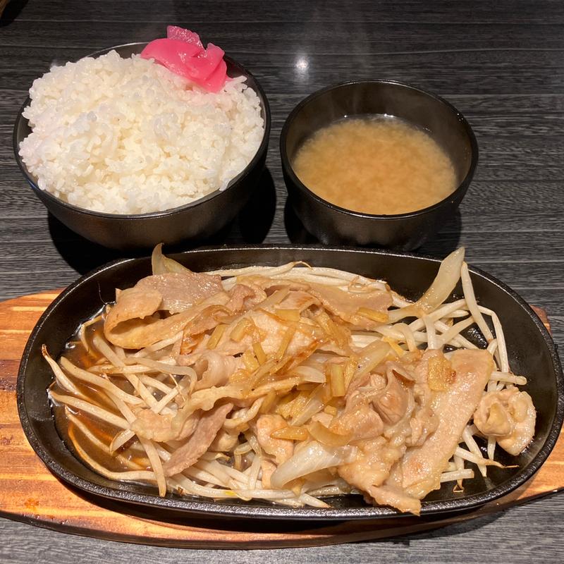 豚バラの生姜焼き定食(すなっぐ )