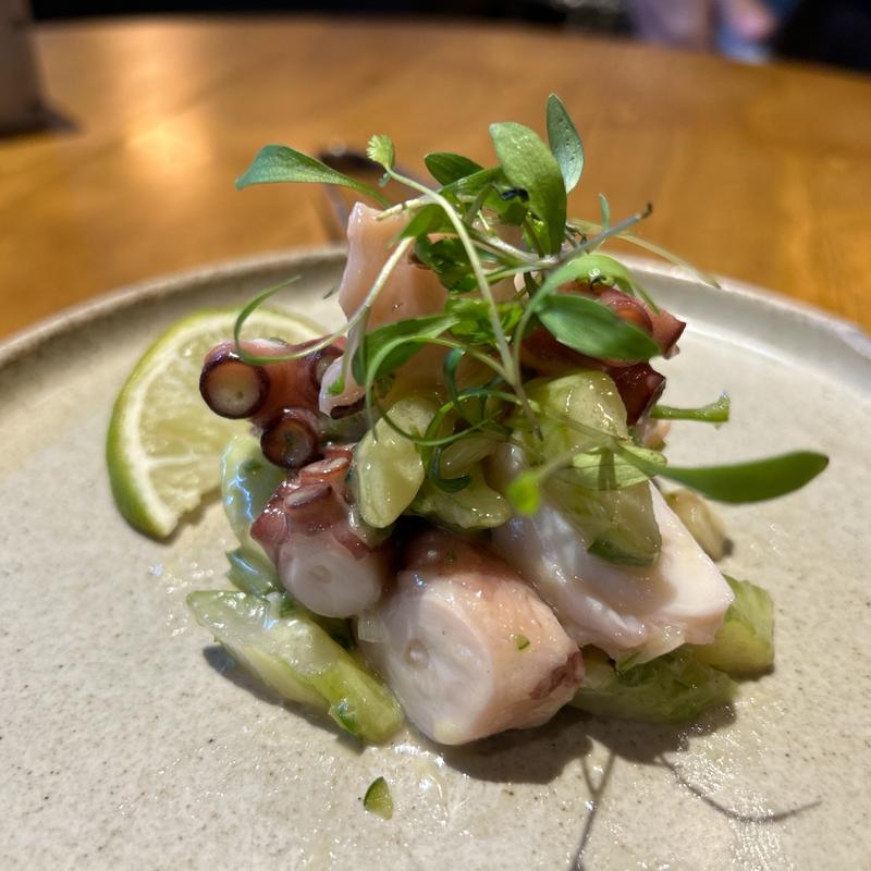 三重産 真蛸とセロリのセヴィーチェ 青唐辛子ヴィネグレット(TATA)