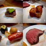 牛ハラミ、ジャークチキン、じゃがバター、カブ、ナス、ズッキーニ、牛イチボ(シュラスコレストラン カレンドゥラ)