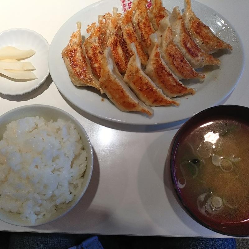 焼餃子ダブル　ライスセット(元祖宇味家 JR宇都宮駅構内店)