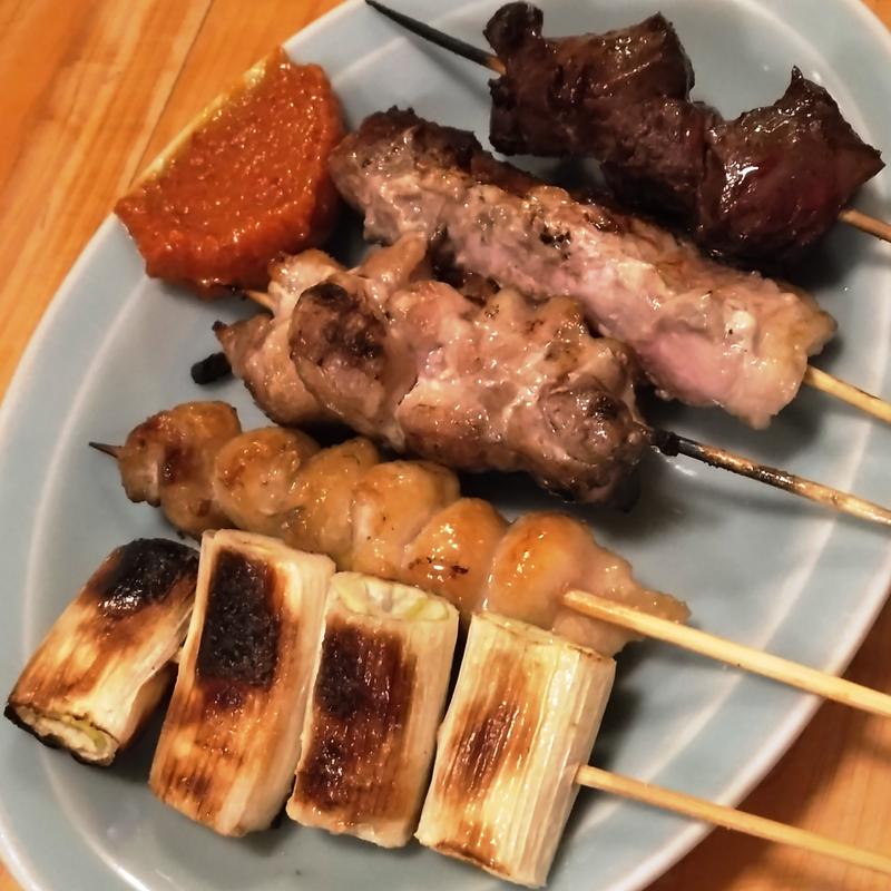 串焼き5種盛り(大衆酒場BEETLE 本店)