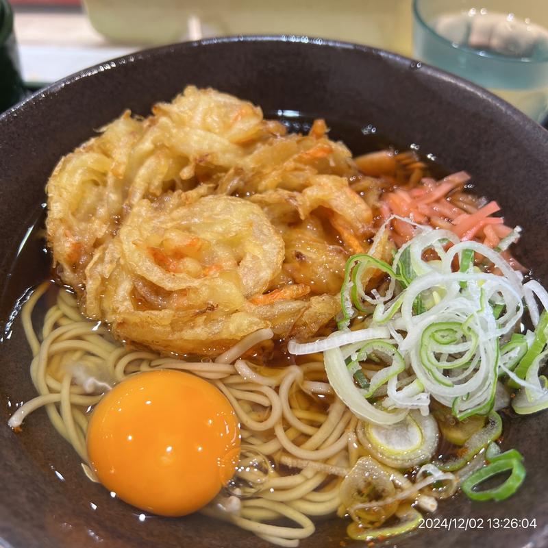 野菜かきあげそば(ゆで太郎 竹橋店)