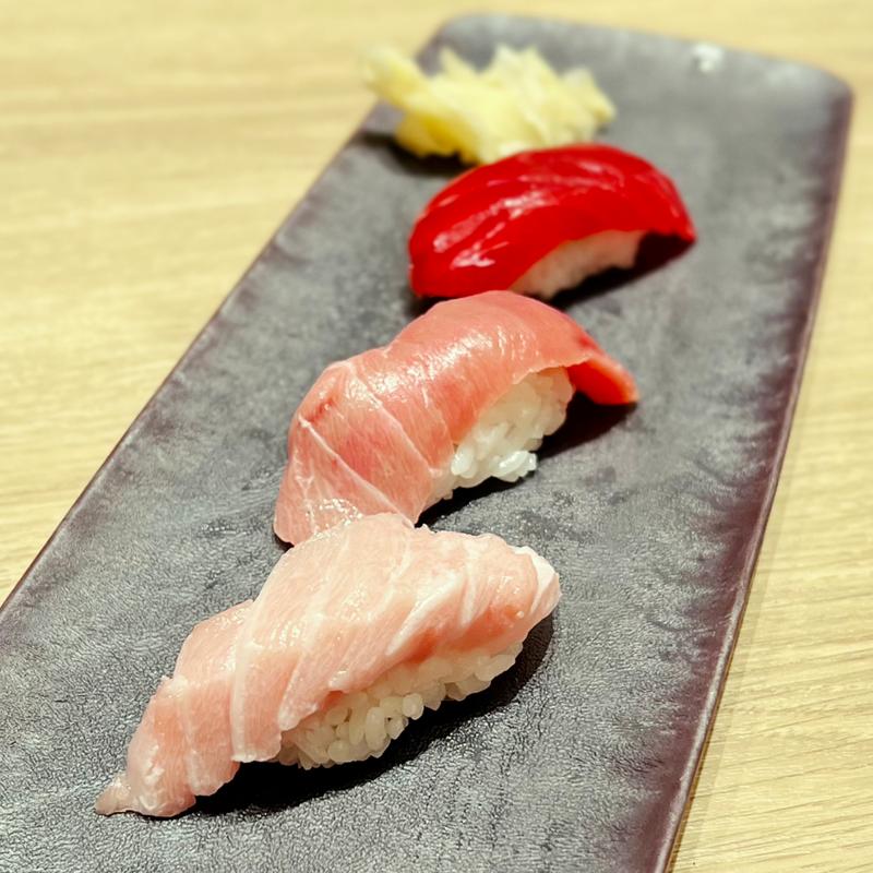 生本鮪3種(寿司 築地日本海 茗荷谷店)