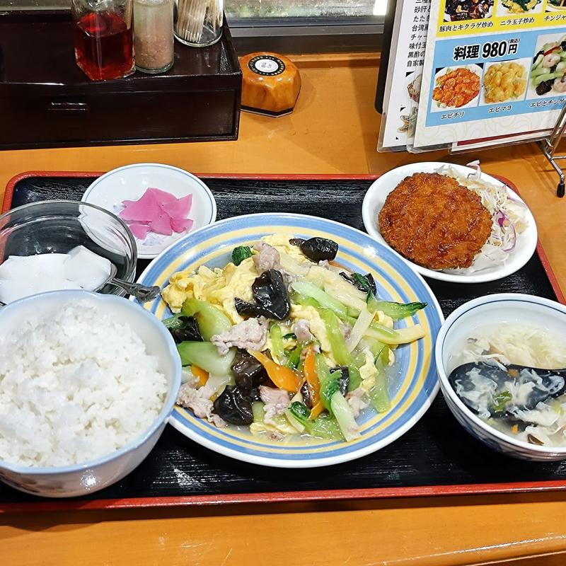 豚肉とキクラゲ玉子炒め(順和)