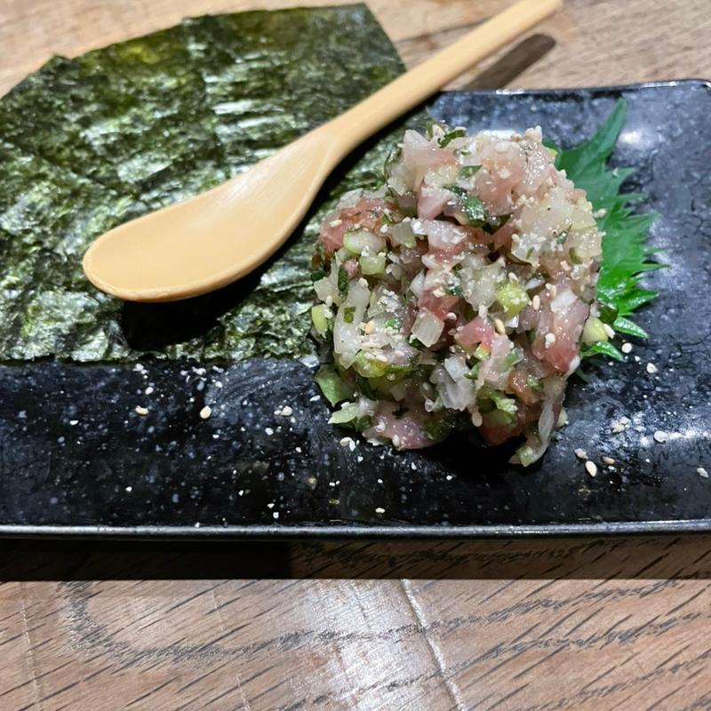 本日のなめろう(池袋駅前酒場えぼると)