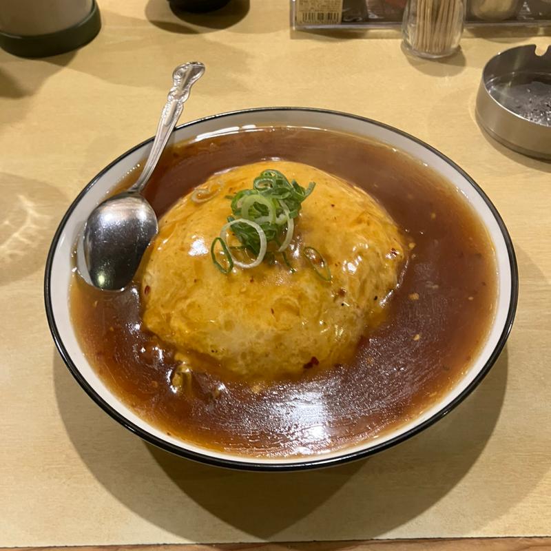 辛い天津飯セット(ラーメン家族 上新庄店 )