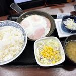 Wハムエッグ納豆定食(吉野家 中目黒駅前店 )