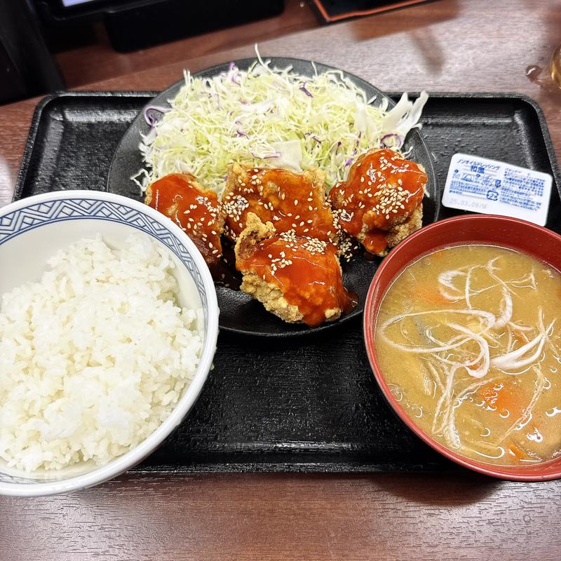 ヤンニョムから揚げ定食(吉野家 中目黒駅前店 )